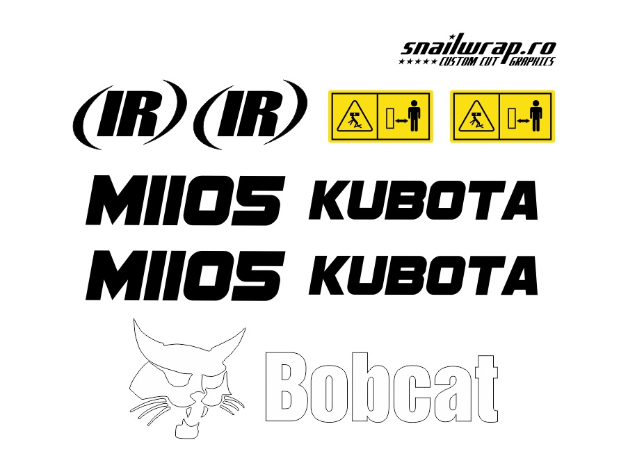 Stickere autocolante Bobcat Kubota M1105