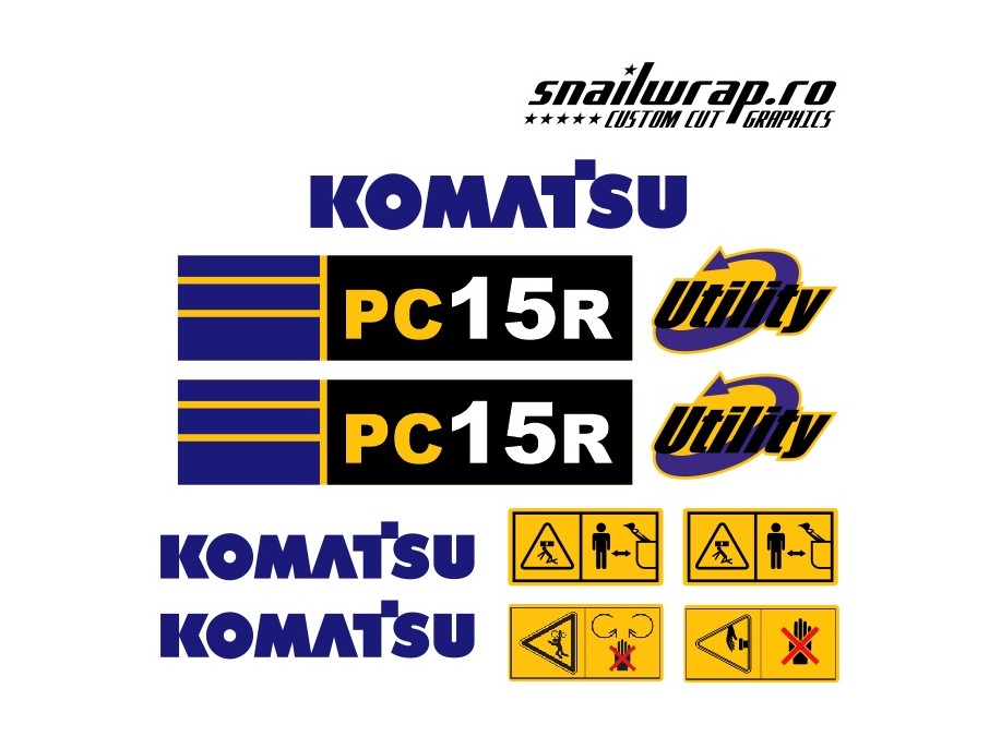 Set stickere Stickere autocolante Komatsu PC 200