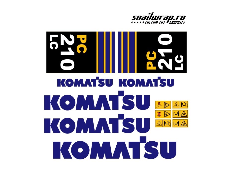 Set stickere Stickere autocolante Komatsu PC 200