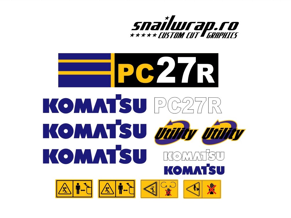 Set stickere Stickere autocolante Komatsu WB 97 R
