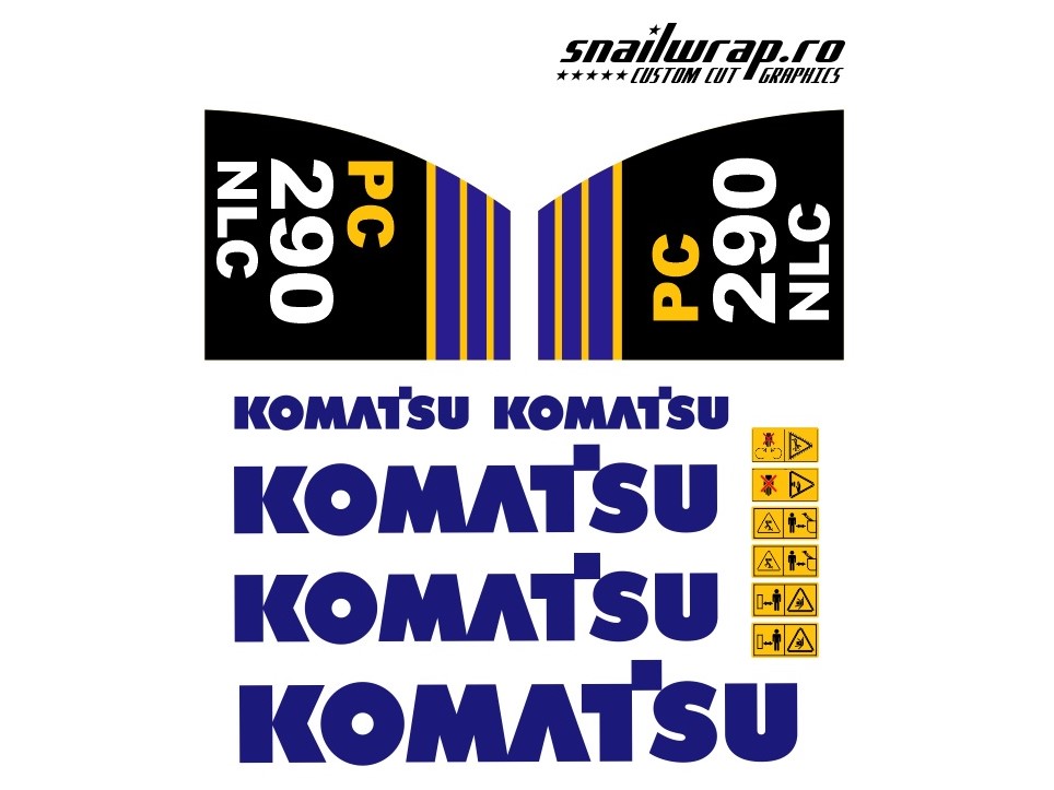 Set stickere Stickere autocolante Komatsu PC 290 NLC