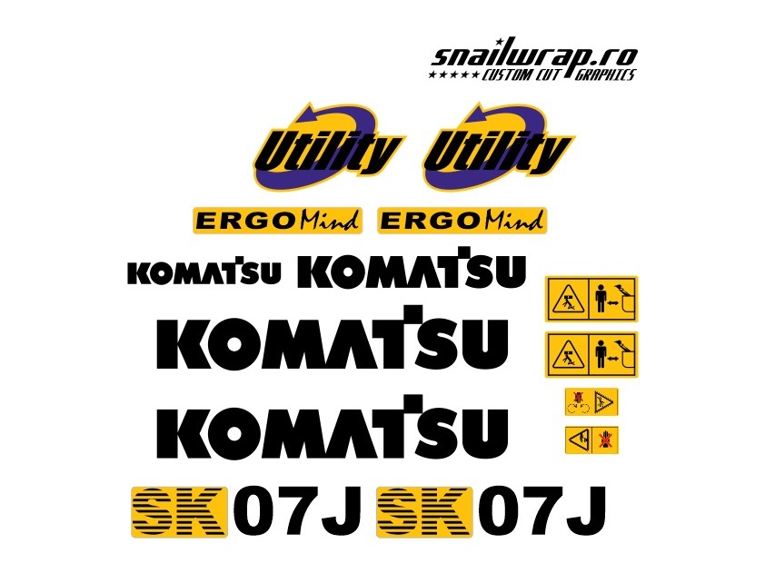 Set stickere Stickere autocolante Komatsu SK 07J