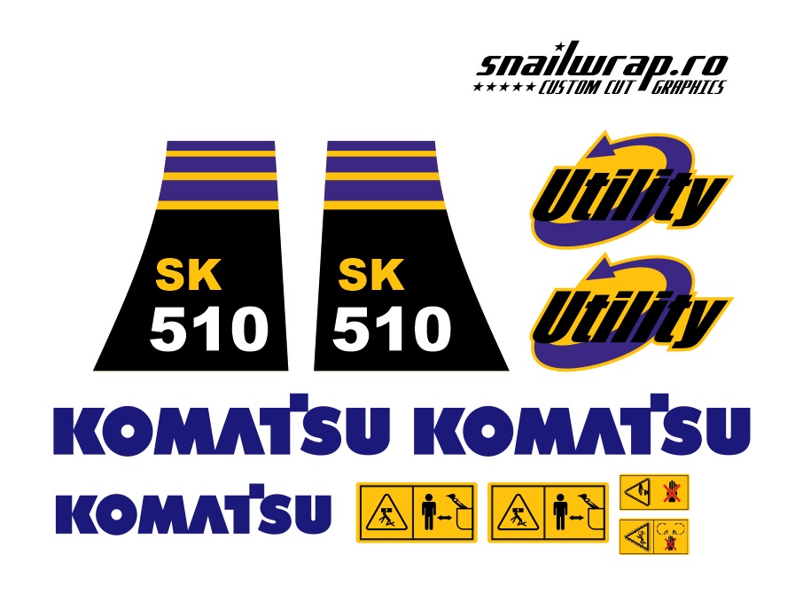 Set stickere Stickere autocolante Komatsu SK 510