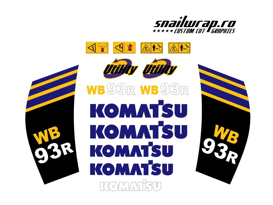 Set stickere Stickere autocolante Komatsu WB 93 R-5